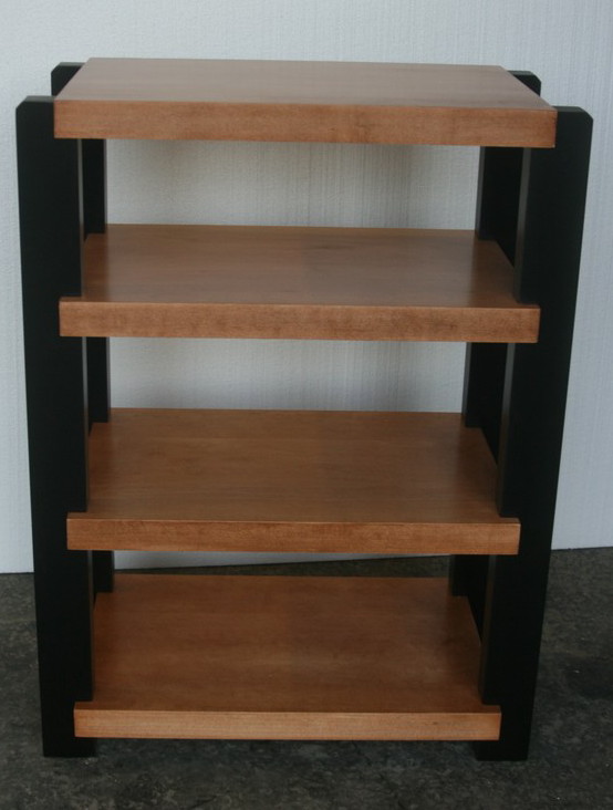 Maple Rack with Black post and Teak Stain 
